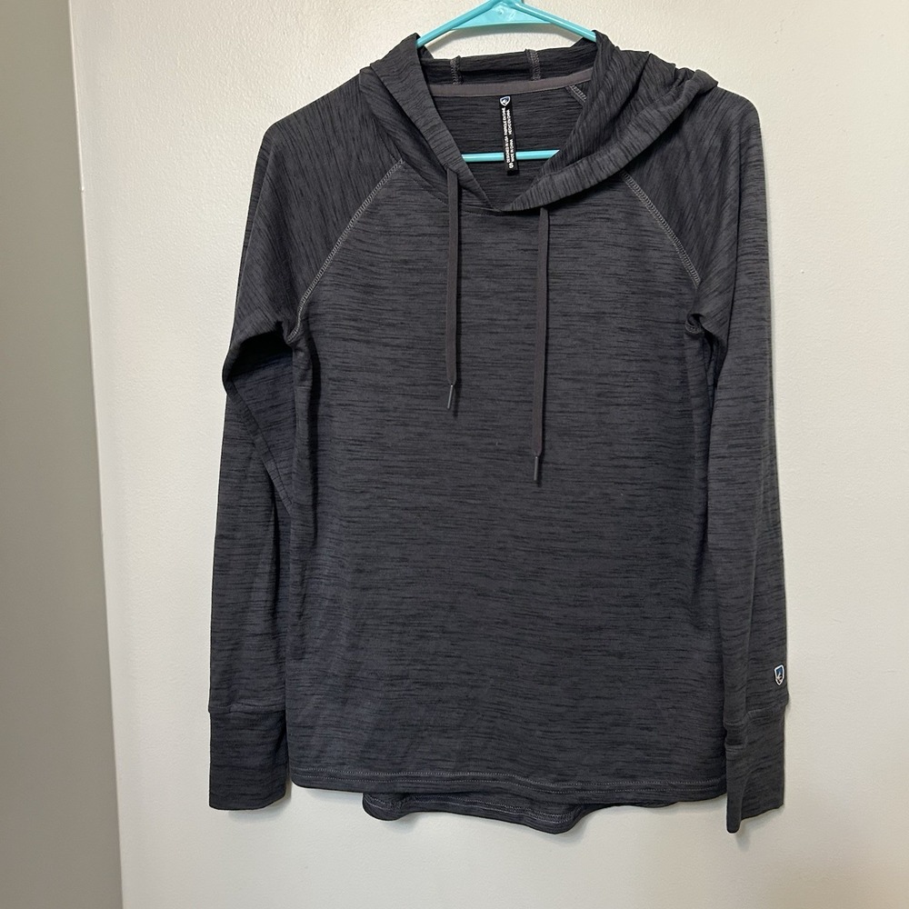 KÜHL Women's Hoodie Size S Gray Lightweight Performance Pullover Activewear